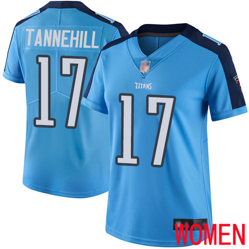 Tennessee Titans Limited Light Blue Women Ryan Tannehill Jersey NFL Football #17 Rush Vapor Untouchable->women nfl jersey->Women Jersey